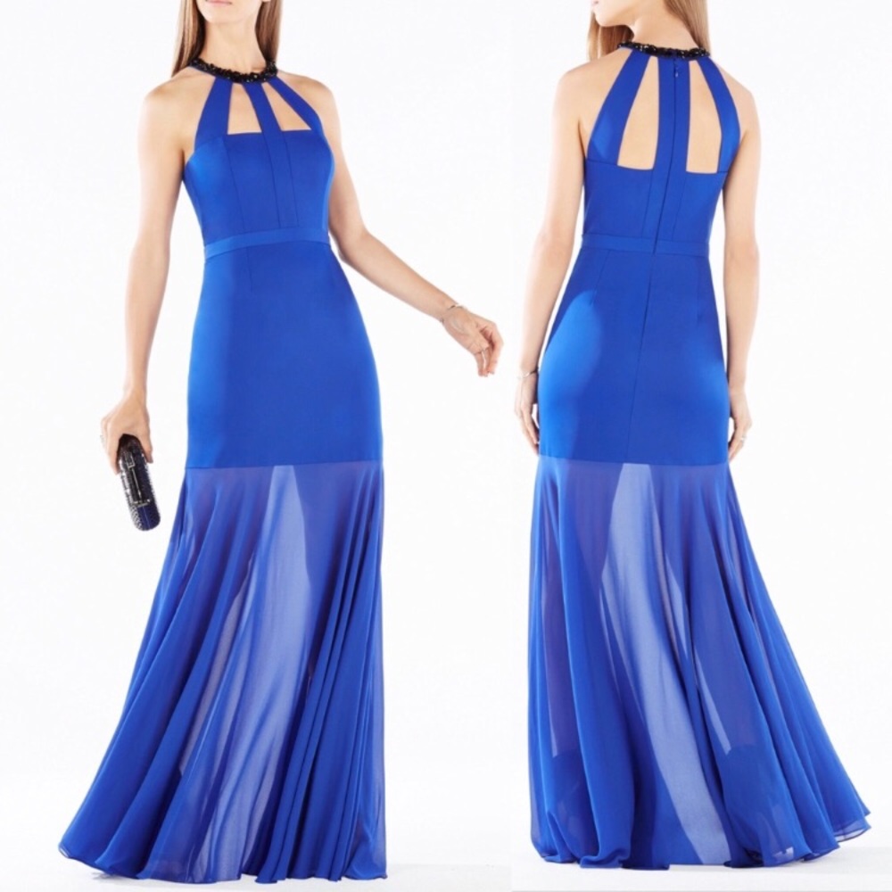 BCBG Maxazria royal blue gown